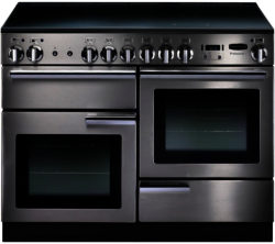 RANGEMASTER  Professional 110 Electric Range Cooker - Stainless Steel & Chrome